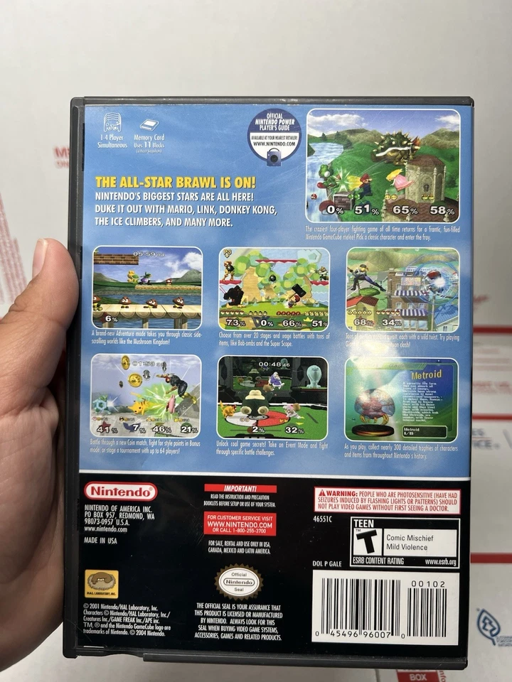 Super Smash Bros Melee (Nintendo GameCube, 2001) Authentic - CIB TESTED - Image 2 of 4