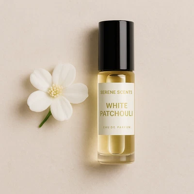 SERENE SCENTS White Patchouli Perfume Oil 10ml Rollerball | Alcohol-Free Attar | Floral Woody