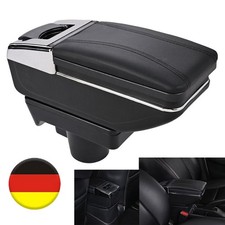 Mittelarmlehne Armauflage mit Staufach Ledertop Für Opel Astra H 04-08 Schwarz