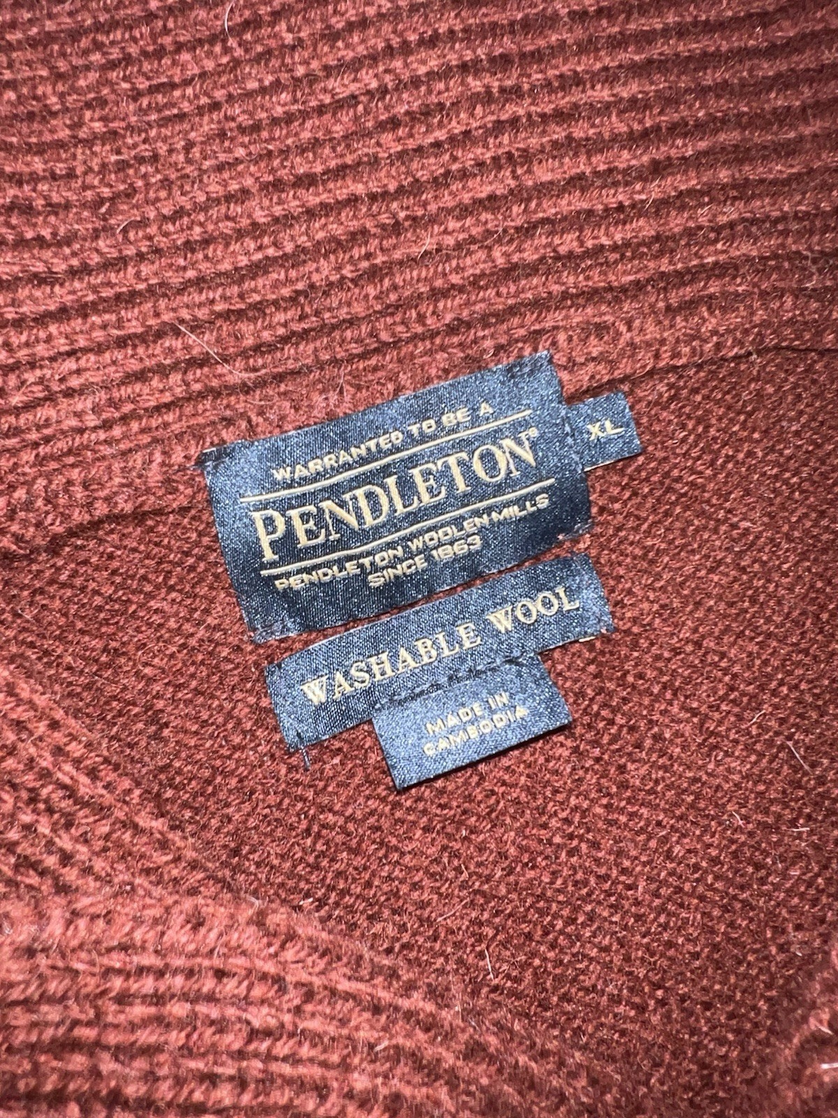 Mens Pendleton Washable Wool Pullover Sweater Siz… - image 2