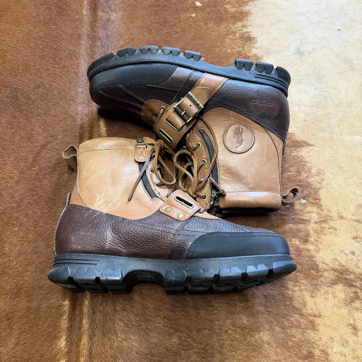 Polo Ralph Lauren Brown Solid Boots for Men for sale | eBay display picture 1