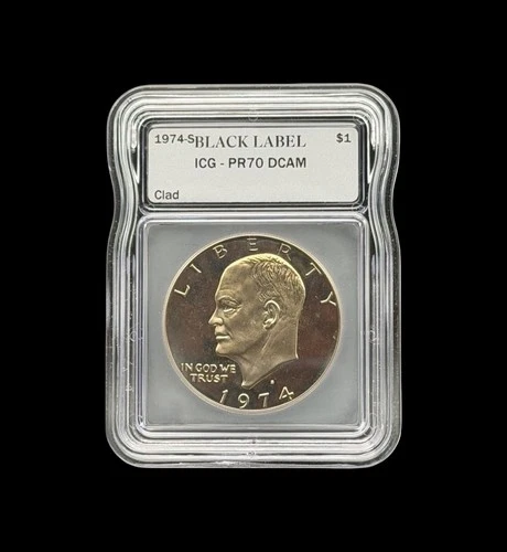 Photo of a 1974-S Eisenhower Dollar Proof from an eBay listing that sold on Jul 20, 2026
