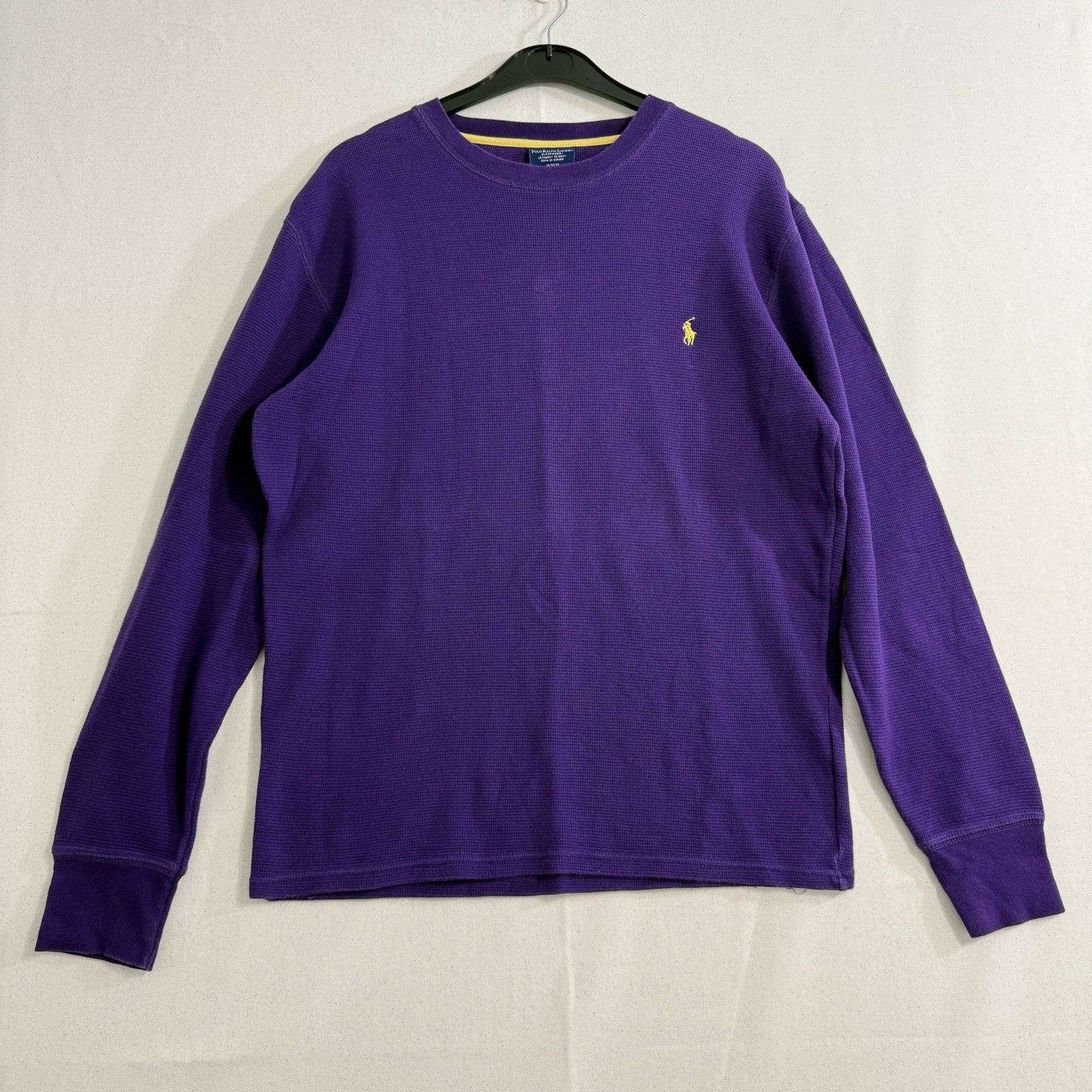 Polo Ralph Lauren Felpa Uomo Pullover Medio Pony Viola Pigiama Termico