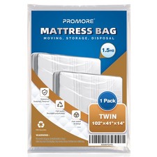 Plastic Mattress Bag for Disposal Moving or Storage,Twin Size,1.5Mil