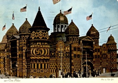 1907 Corn Palace, Moorhead, MN - Chinese Restaurant, Mt. Rushmore, Postcard