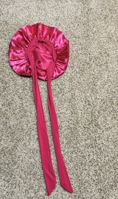 Bonnet, Single Layer Satin Sleep Cap Pink