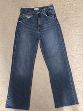 Zara Womens Size 10 USA Wide Leg Denim Jeans Blue