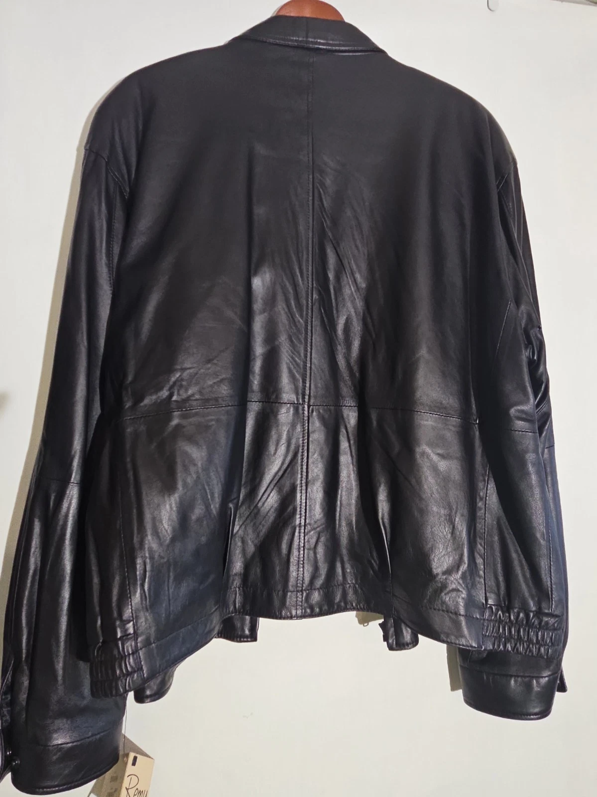 New With Tag Remy Lambskin Black Leather Jacket Mens Sz 48 BUTTER SOFT! VeryNice - product detail image 10