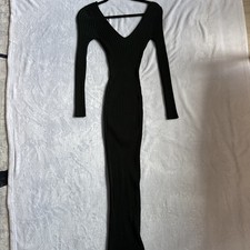 Fashion Nova Women's Dark Green XS Long Sleeve Bodycon Dress