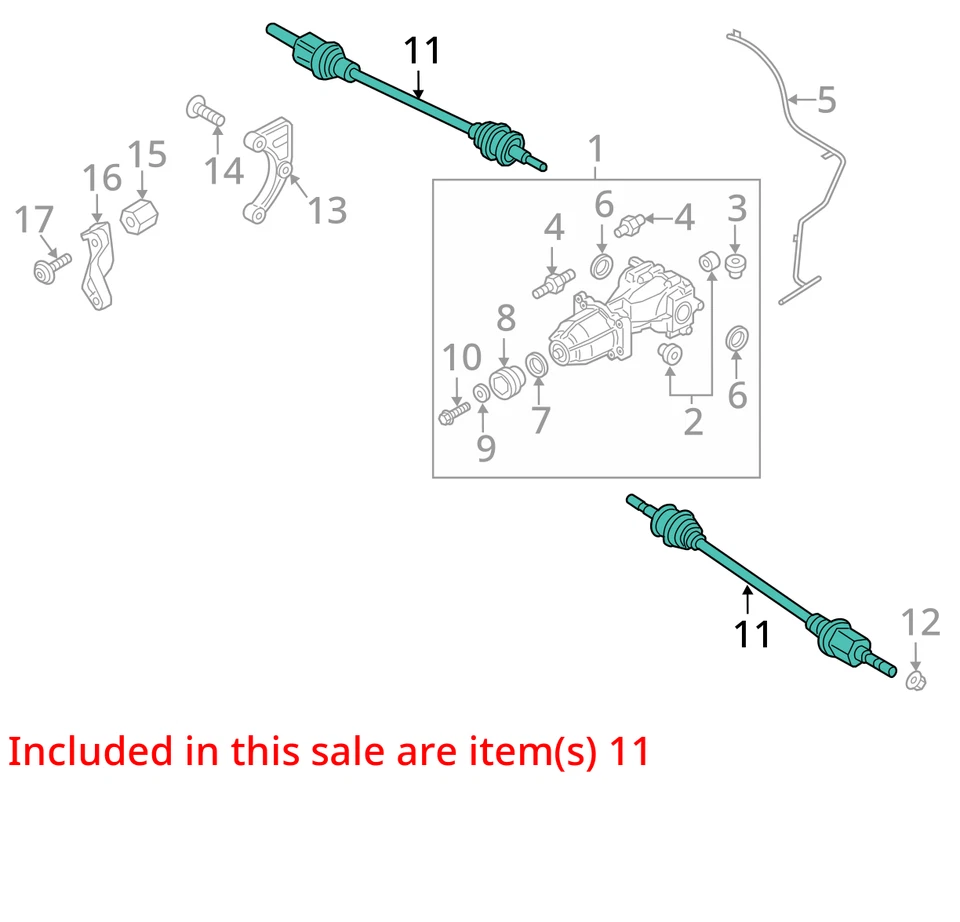 2015-2018 福特边缘轴前驱动 Cv C/V CEQAY — 第 3/4 张图片