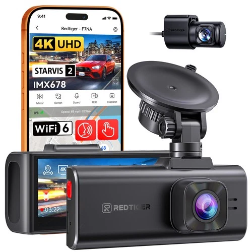 REDTIGER 4K Dual Front and Rear Car Dash Cam STARVIS 2 IMX678,8MP,WiFi,ADAS,GPS deal from eBay