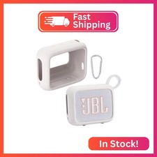 for JBL Go 4 Waterproof Bluetooth Speaker Silicone Cover Case with Carabiner - P