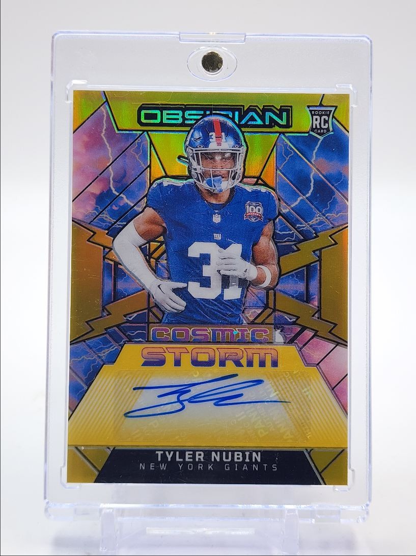 Tyler Nubin Panini Obsidian Cosmic Storm Signatures #CSSTNN Gold