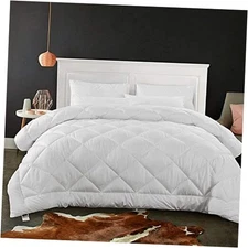  Soft Comforter Size Duvet Insert-Lightweight Down Alternative King White