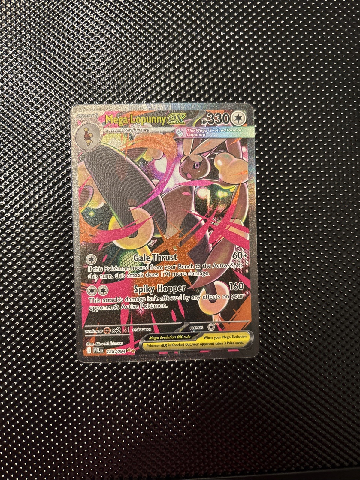 Mega Lopunny EX 128/094 Me02: Phantasmal Flames Holo Mint Condition