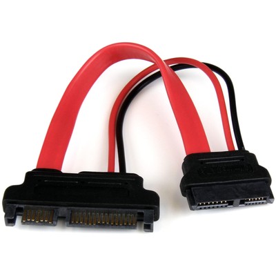 StarTech.com 6in Slimline SATA to SATA Adapter with Power - Slim SATA (F) to