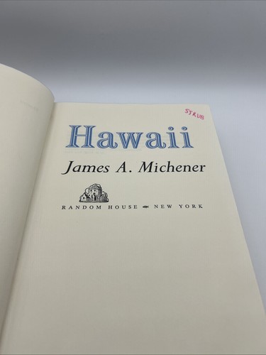 Hawaii by James Michener 1959 Random House First Printing - Imagen 1 de 10