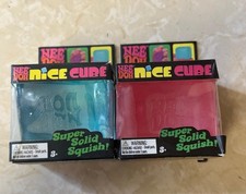 Authentic NeeDoh Nice Cube Pack of 2 Blue Pink Super Solid Squish