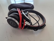 Jabra Evolve 40 Stereo Wired Headset with Carry Pouch - Black, Tested Works