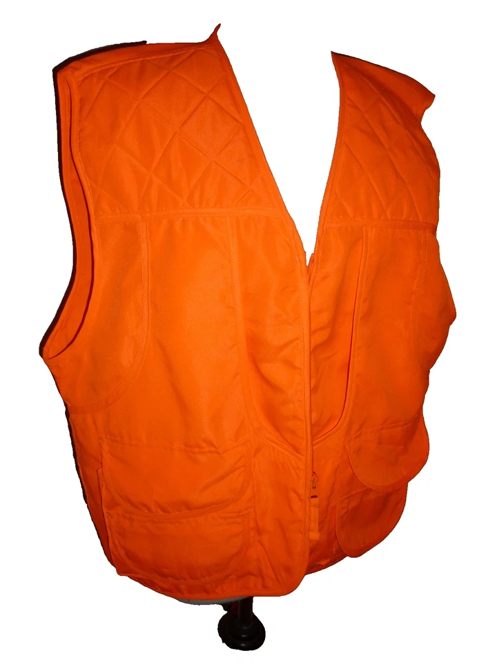 NWOT NEW Master Sportsman Bird Hunting Vest Zip Up Sleeveless Orange L Large - Image 2 of 4