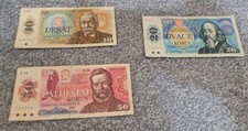 Czechoslovakia Communist Era Banknotes Bundle As Pictured