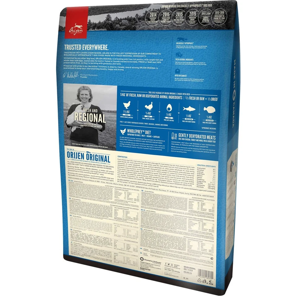 Futter Orijen Original Erwachsener Huhn Truthahn Fisch 11,4 Kg - Bild 3 von 4