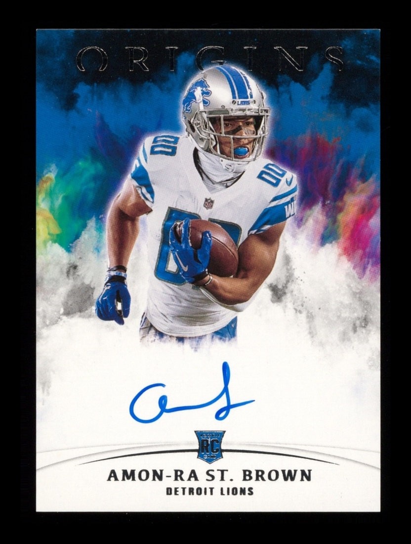 2021 Origins: #RA-ASB Amon-Ra St. Brown Auto RC NM-MT OR BETTER