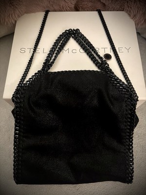 Authentic Stella McCartney Falabella Mini Tote Black Chain Bag w/ Box Italy