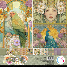 Ciao Bella ARTEMIS 12x12 Pattern Paper Pad 8/pkg Scrapbook Art Deco CBT094