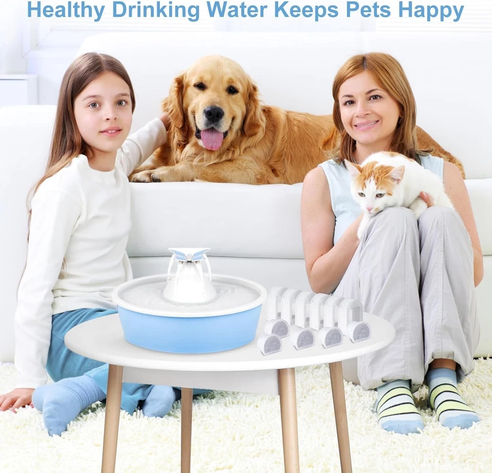 Reemplazo de 20 filtros de fuente de agua para gatos compatibles con pozo para beber seguro para mascotas F Foto 2 de 4