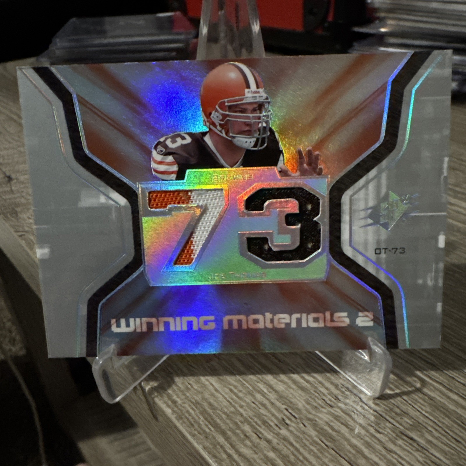 Joe Thomas SPx Winning Materials Jersey Number #WMJT Patch
