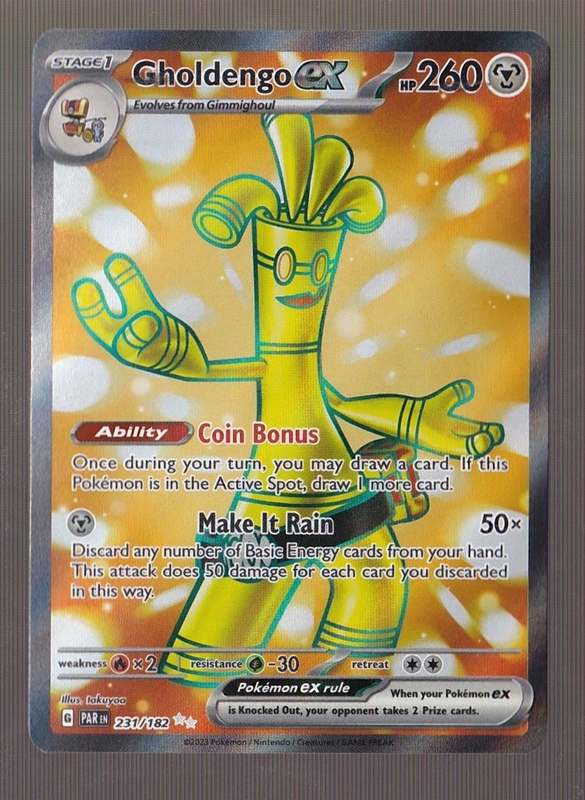 Gholdengo ex 231/182 Ultra Rare Paradox Rift Pokemon NM