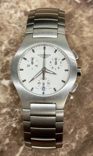Longines Oposition Chronograph Date Steel 32MM Unisex Quartz L3.118.4