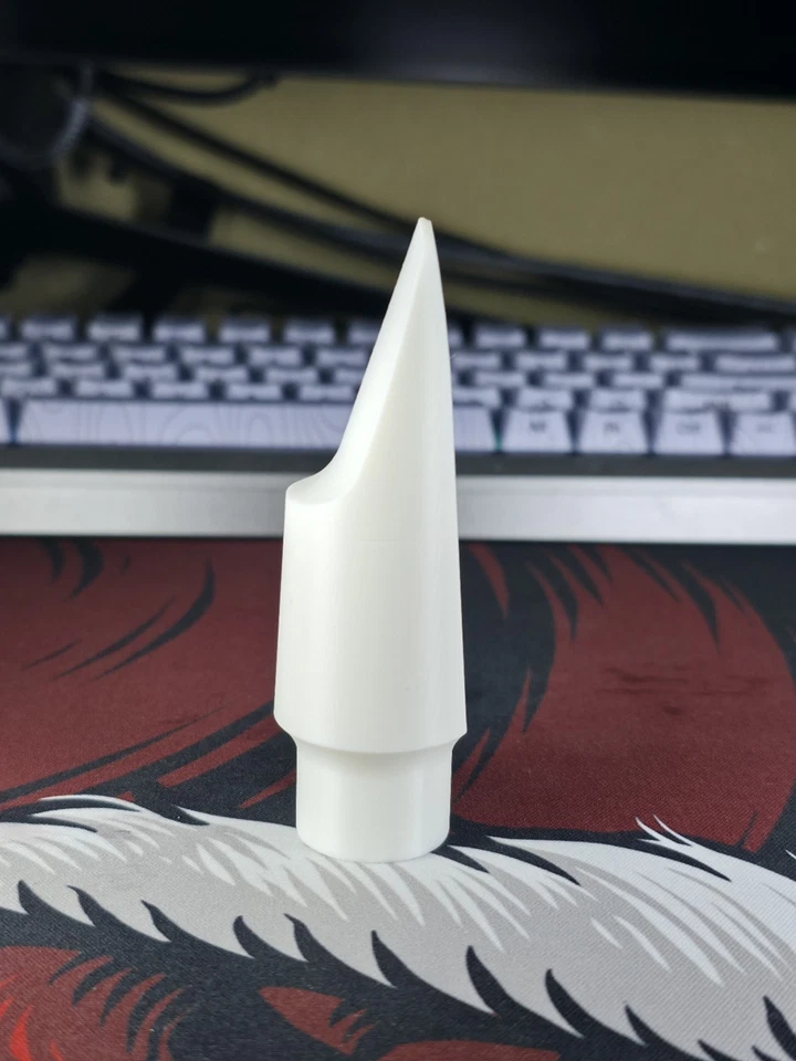 Boquilla de jazz saxofón alto con base en Meyer impresa en 3D .076" blanca Foto 2 de 3