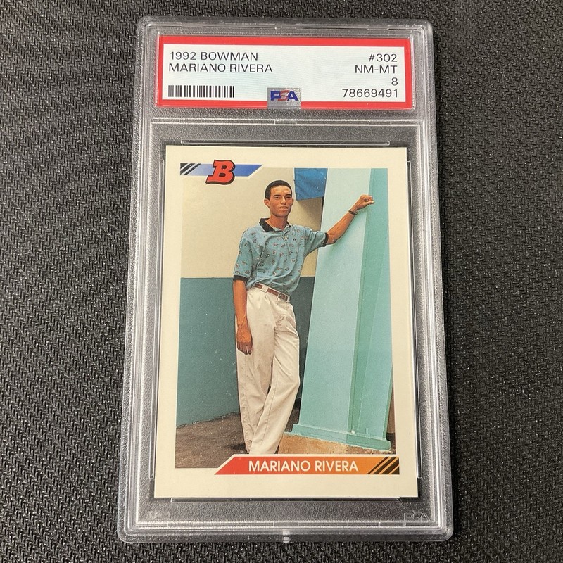 MARIANO RIVERA Rookie Card #302 PSA 8 NM-MT 1993 Bowman Baseball