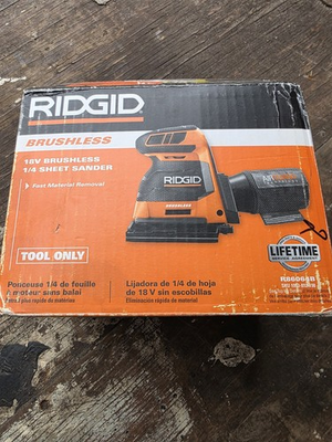 #ad #ad RIDGID 18V OCTANE Brushless Cordless 3 Speed 1 4 Sheet Sander R86064B Open Box $55.00