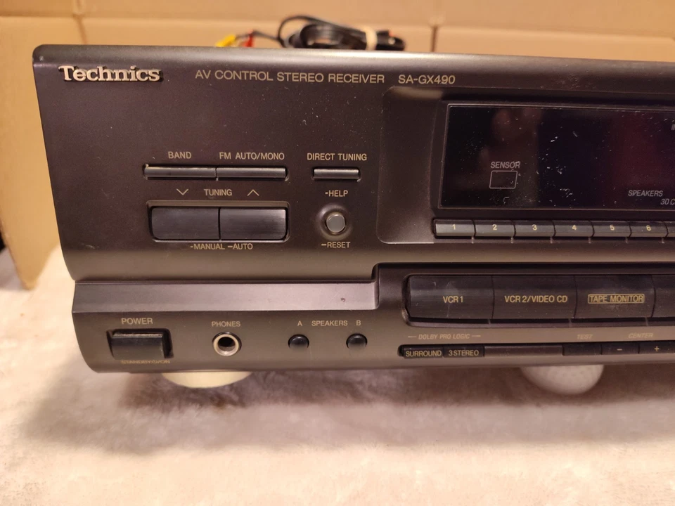 Technics SA-GX490 AV Receiver Digital  AM FM Tuner Stereo Phono, Tested ✓ - Image 2 of 4