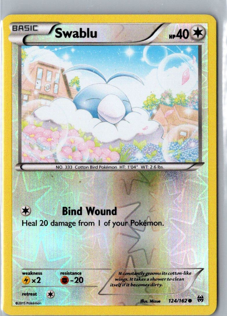 SWABLU 124/162 COMMON BREAKTHROUGH POKEMON REVERSE HOLO LP