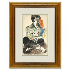 Pablo Picasso (1881-1973), "Carnet de Californie 21.11.55-VII" Framed Vintage Li