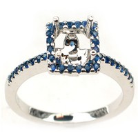 Beautiful .26ct Genuine Blue Sapphire Semi Mount Engagement Ring on sale Beautiful .26ct Genuine Blue Sapphire Semi Mount Engagement Ring on sale