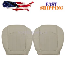 For 2009-2012 Chevy Traverse Both Side Bottom Perforated Leather Seat Cover Tan
