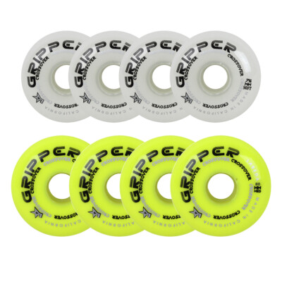 Labeda Roller Hockey Wheels Gripper White/Yellow 76A 83A 76mm 80mm HILO