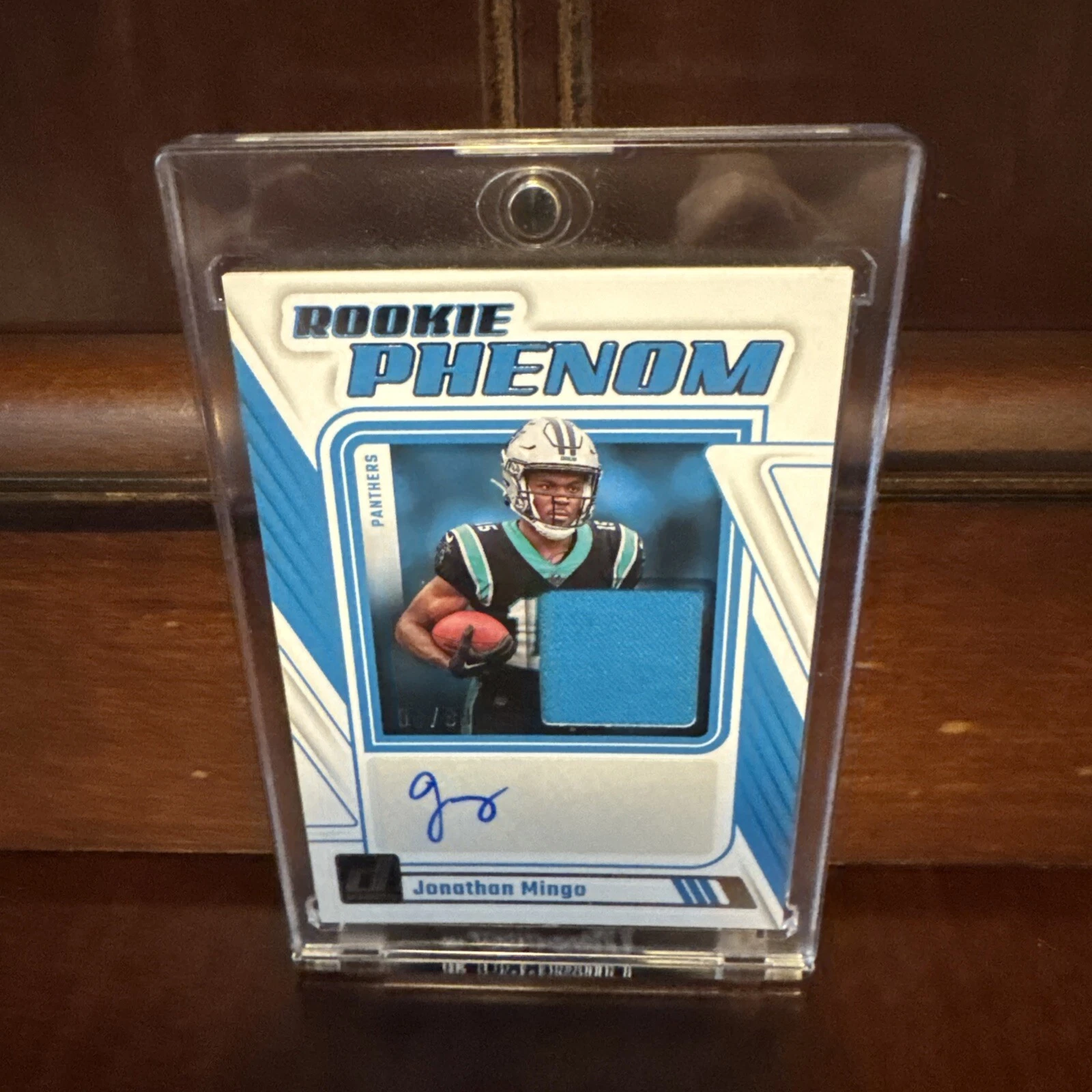 2023 Panini Donruss - Rookie Phenom Jersey Auto #RPJA-JMIN Jonathan Mingo 8/99