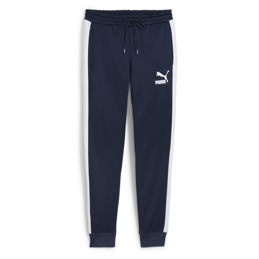 PUMA track pants blue × white PUMA T7 Iconic Track Pants Mens Blue Casual Athletic Bottoms