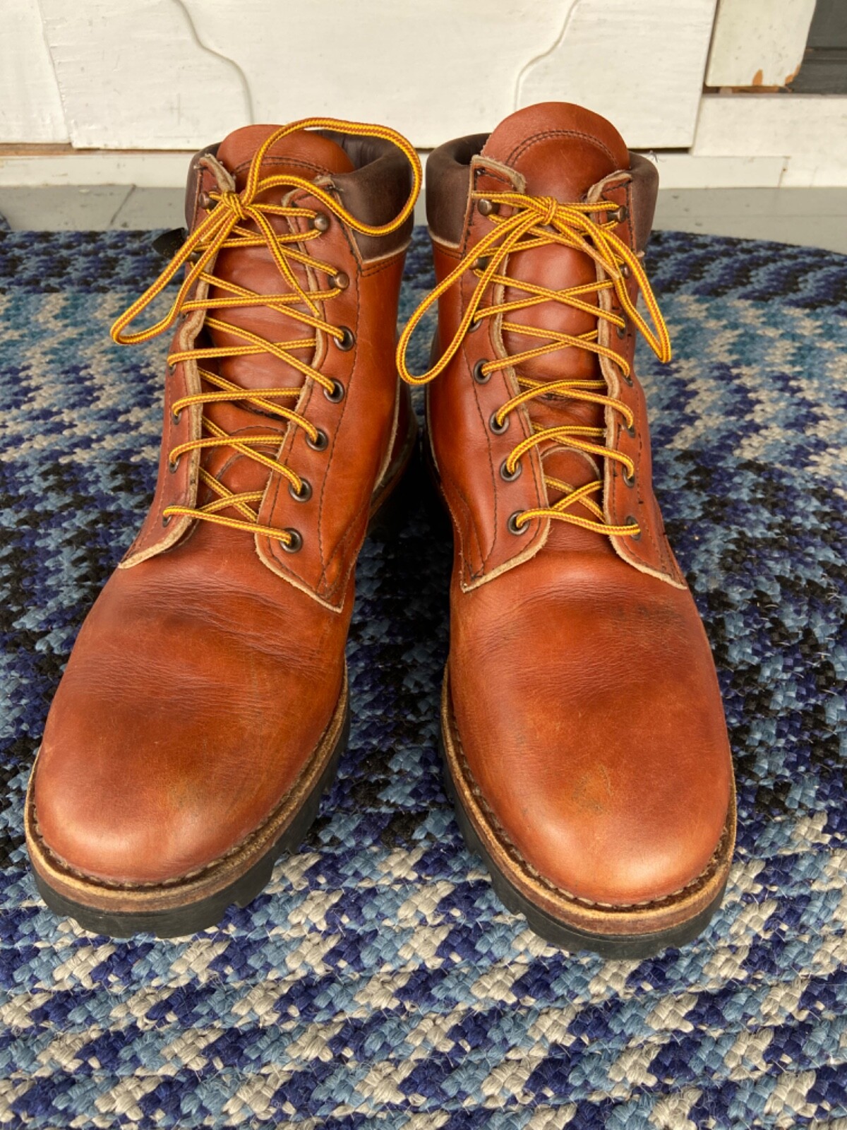 COST 570 WHITES CUSTOM HANDMADE HIKING BOOTS PADDED TOPS FITS 10.511D VG COND eBay