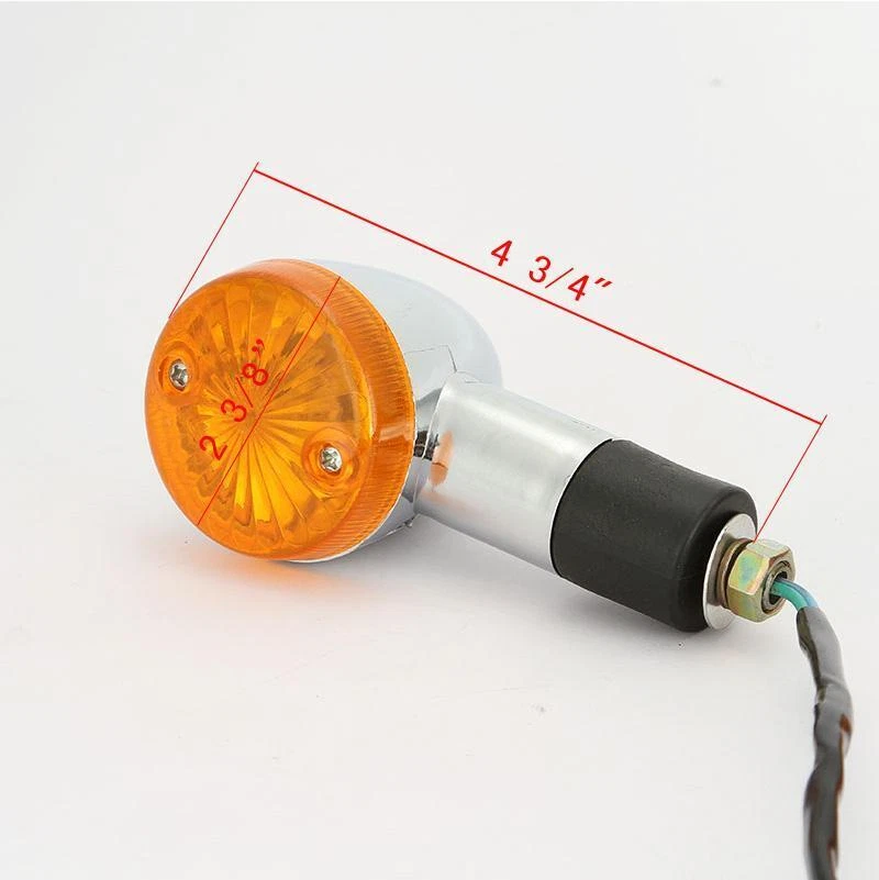 For Kawasaki Vulcan VN 500 900 1800 Motorcycle Amber Turn Signal Blinker Lights - Изображение 3 из 4