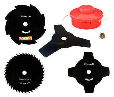 4 X Messer & Fadenspule für Fuxtec FX-MT252ER / FX-4MS131 / FX-4MS142 Motors