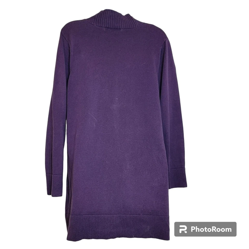 Suéter Eight Eight Eight, Mujer L, Púrpura Cuello en V con Botón, Bolsillos con Cremallera, Usado en Excelente Condición Foto 2 de 4