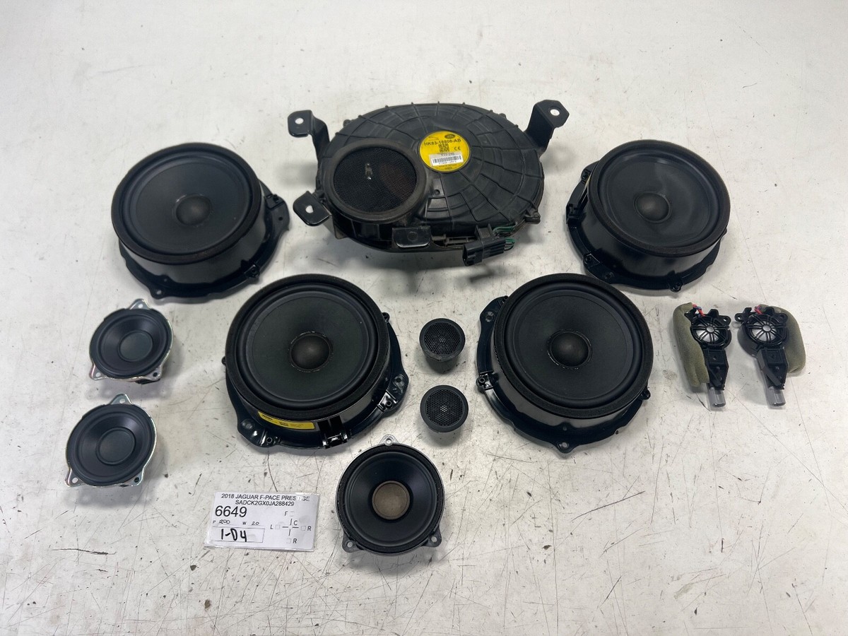 2017-2020 JAGUAR F-PACE SET OF SPEAKERS SUBWOOFER SOUND SYSTEM OEM