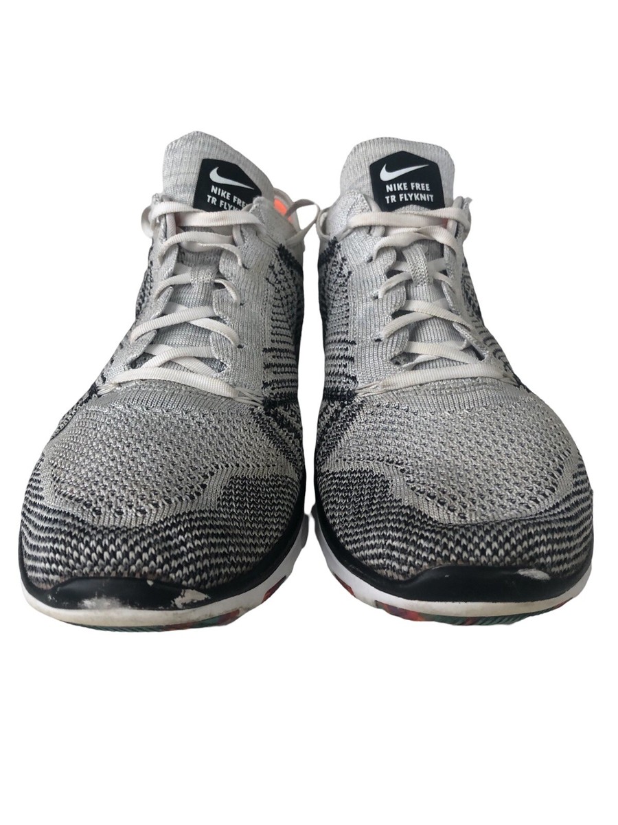 Nike Womens Sz 8 Free TR 5 Flyknit 718785-100 Gray Black Nike Womens Sz 8 Free TR 5 Flyknit 718785-100 Gray Black